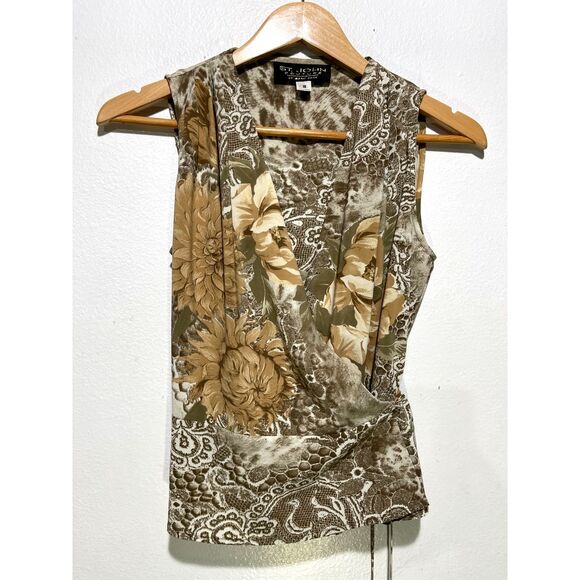 St. John | Tops | St John Couture By Marie Gray Wrapped Top Floral Y2k ...